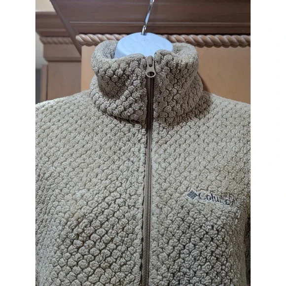 Columbia Women's Sherpa Full Zip Ivory Jacket Sz S - Picture 6 of 8
